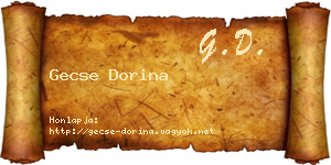Gecse Dorina névjegykártya